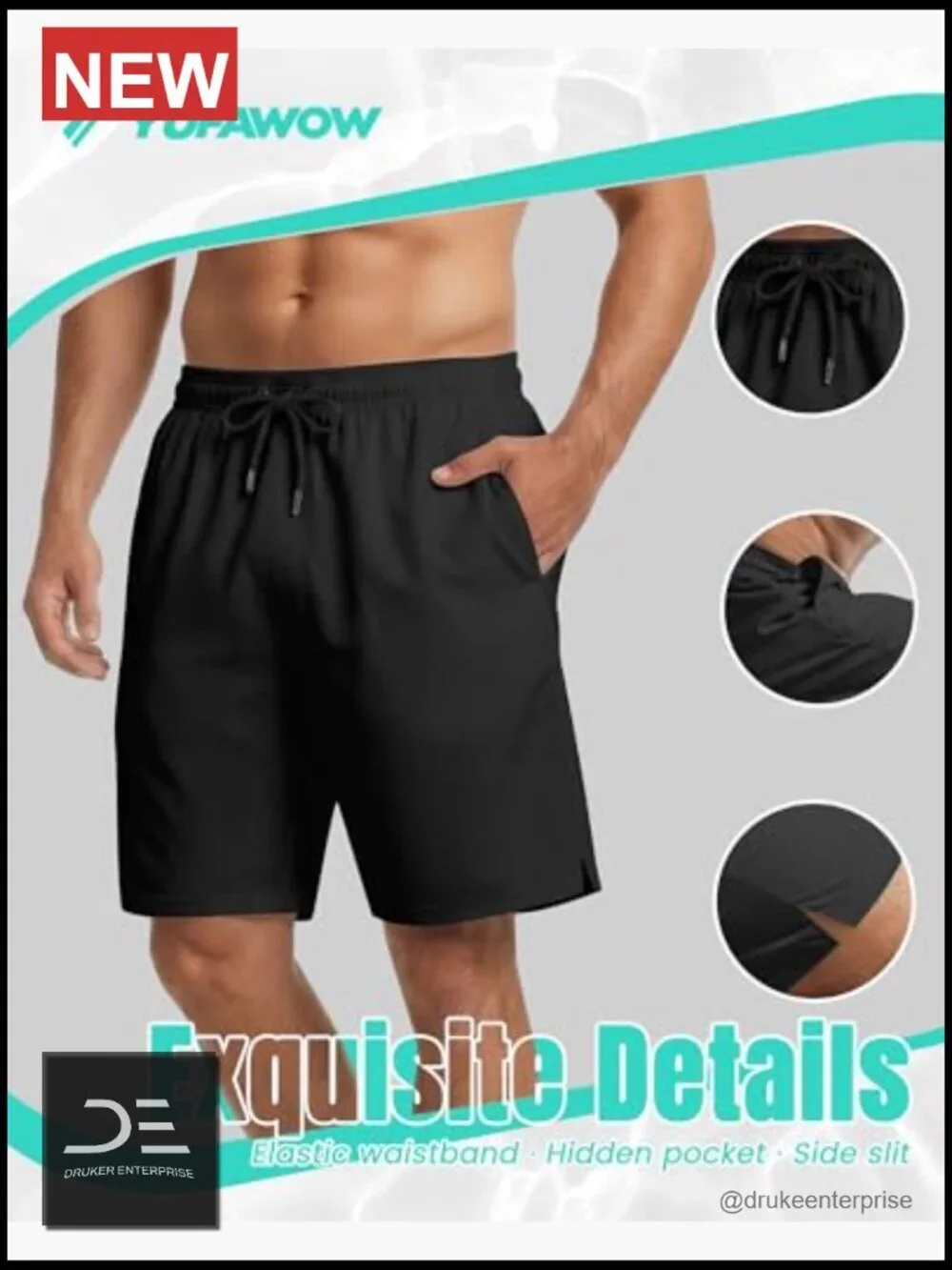 9 Inch Swim Trunks with Mesh Lining Quick Dry Breathable Pockets for Summer